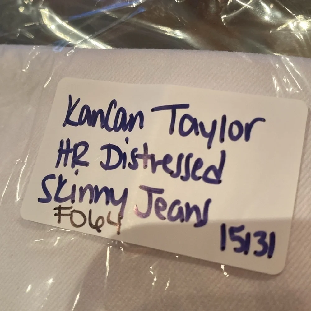 KanCan Taylor High Rise Distressed Skinny Jeans Size 15 / 31 White